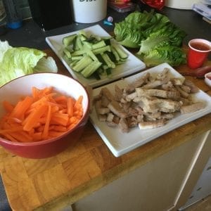 Sticky Pork Wraps