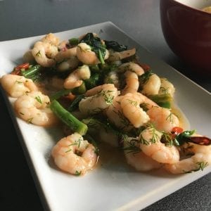 Simple summer prawns recipe