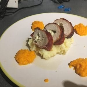 chicken rolled in bacon