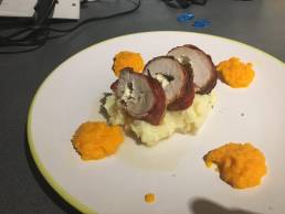 chicken rolled in bacon