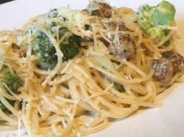 Sausage and broccoli carbonara