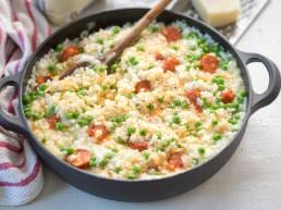 chorizo and pea risotto recipe