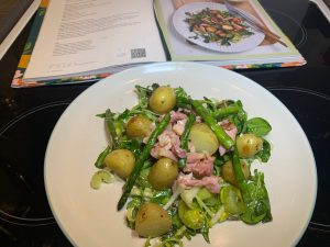 Hot Roast Asparagus & Potato Salad